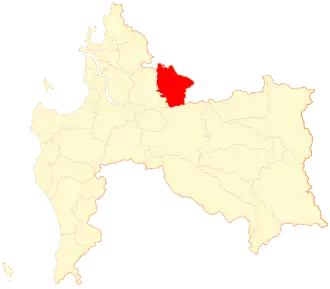 Lage der Gemeinde in der Región del Biobío