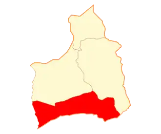 Lage der Gemeinde in der Región de Arica y Parinacota