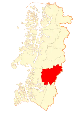 Lage der Kommune in der Aisén Region