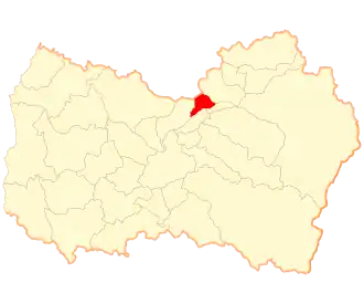 Lage der Gemeinde in der Región del Libertador General Bernardo O’Higgins