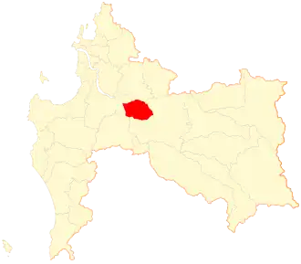 Lage der Gemeinde in der Región del Biobío