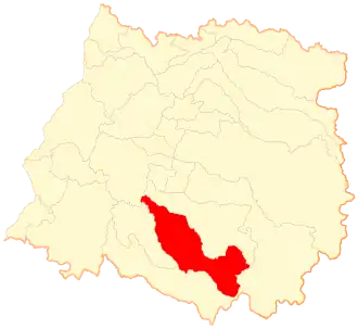 Lage der Gemeinde in der Región del Maule