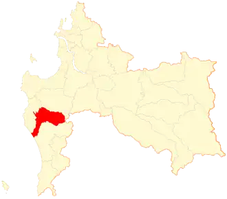 Lage von Los Álamos in der Región del Biobío