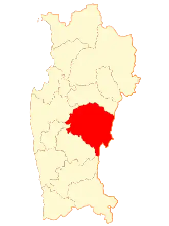 Lage der Gemeinde in der Región de Coquimbo