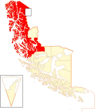 Lage der Kommune in der Magallanes Region