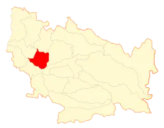 Lage der Gemeinde in der Región de Ñuble