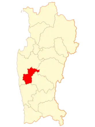 Lage der Gemeinde in der Región de Coquimbo