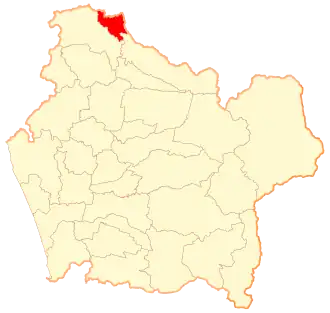 Lage von Renaico in der Región de La Araucanía