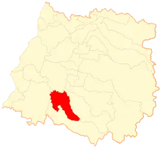 Lage der Gemeinde in der Región del Maule
