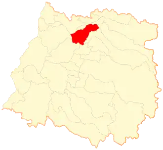 Lage der Gemeinde in der Región del Maule