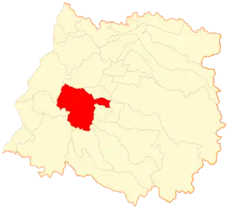 Lage der Gemeinde in der Región del Maule