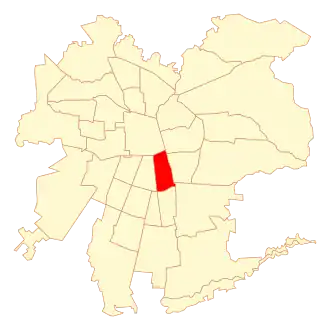 Lage von San Joaquín in Santiago