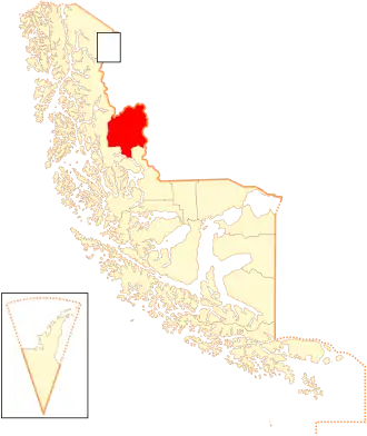 Lage von Torres del Paine in der Región de Magallanes