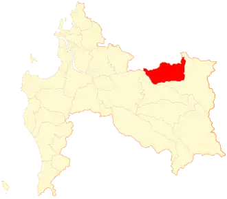 Lage der Gemeinde in der Región del Biobío