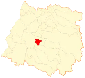 Lage der Gemeinde in der Región del Maule