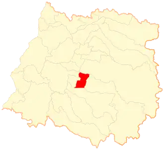 Lage der Gemeinde in der Región del Maule