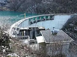 Dammkrone Talsperre San Colombano 3. Fallstufe