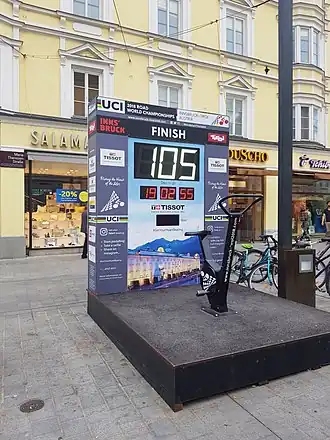 Countdown-Uhr im Zentrum von Innsbruck