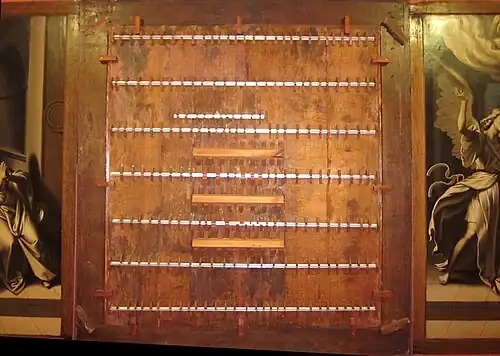 Parkettierung bei einem Gemälde Pieter Coecke van Aelsts