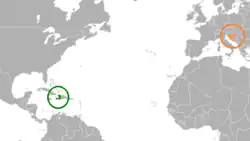 Lage von Haiti und Kroatien