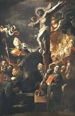 Kruzifix und Heilige Franziskaner von Mattia Preti (1657)