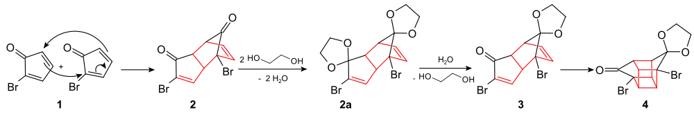 Cubansynthese bis Zwischenprodukt 4