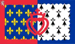 Flagge der Region Pays de la Loire