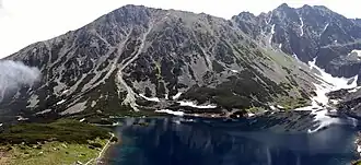 Blick vom Bergsee Czarny Staw Gąsienicowy