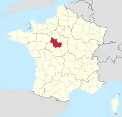 Lage des Departements Loir-et-Cher in Frankreich