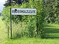 Stationsschild Großholzleute