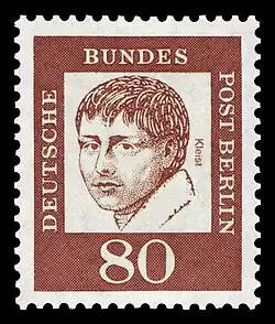 Briefmarke der Deutschen Bundespost Berlin (1961) aus der Serie Bedeutende Deutsche