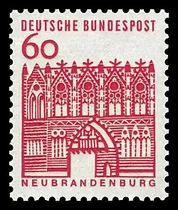 60 Pf. Treptower Tor in Neubrandenburg (1964)