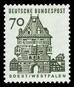 Briefmarke der Deutschen Bundespost (1965) aus der Serie Deutsche Bauwerke aus zwölf Jahrhunderten