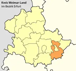 Kreis Weimar-Land im Bezirk Erfurt