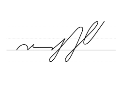 Deutsche Einheitskurzschrift: Beispiel für Verkehrsschrift - Die Bedeutung des Wortes ist dem letzten Teil des Dateinamens zu entnehmen; Dateiformat: SVG