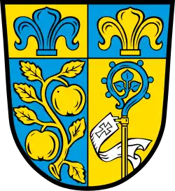 Wappen von Bodolz mit Pedum und Sudarium