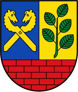 Pferdeköpfe im Wappen von Buchholz in der Nordheide