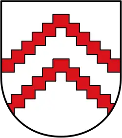 Drochtersen: zwei rote Sparren in Stufenform