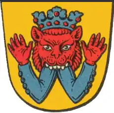Löwenmaske im Wappen von Ehrsten