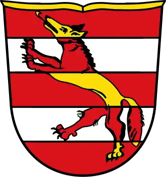 Fuchs im Wappen von Fuchsstadt