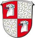 Zwei Brackenköpfe im Wappen von Gräfenhausen