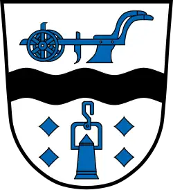 Pflug im Wappen von Schwarzach bei Nabburg
