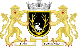 Schwan im Geweih im Burtscheider Wappen
