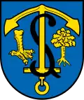Aufgerichteter (gestürzter) Anker im Wappen von Wörth am Rhein, Rheinland-Pfalz