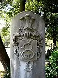Wappen des Bruno von François an seinem Grab