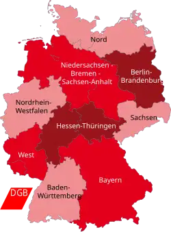 DGB 9 Bezirke
