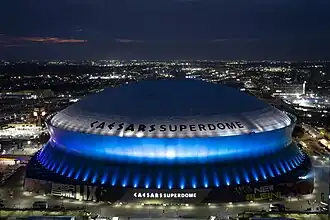 Der Caesars Superdome am 9. Februar 2025 beim Super Bowl LIX