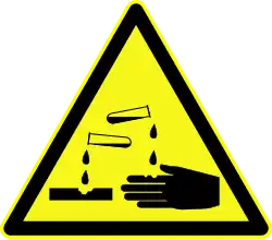 DIN 4844-2 Warnung vor Aetzenden Stoffen D-W004