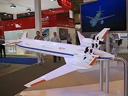 Modell des Flüster­fliegers ALNA auf der MAKS 2011