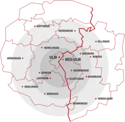 Gebietskarte des Gesamtgebietes von Donau 3 FM